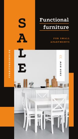 Sale Ad Cozy Home kitchen interior Instagram Story Modelo de Design