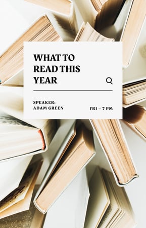 Reading List with paper Books IGTV Cover Design Template