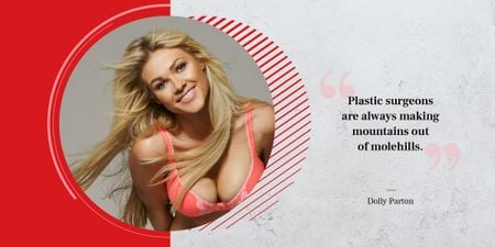 Woman with big breasts Image Design Template