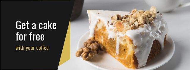 Bakery Ad with Sweet Pie Facebook cover Design Template