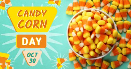 Sweet Candy Corn Day Offer Facebook AD Design Template