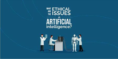 Ethical issues in artificial intelligence illustration Twitter Design Template