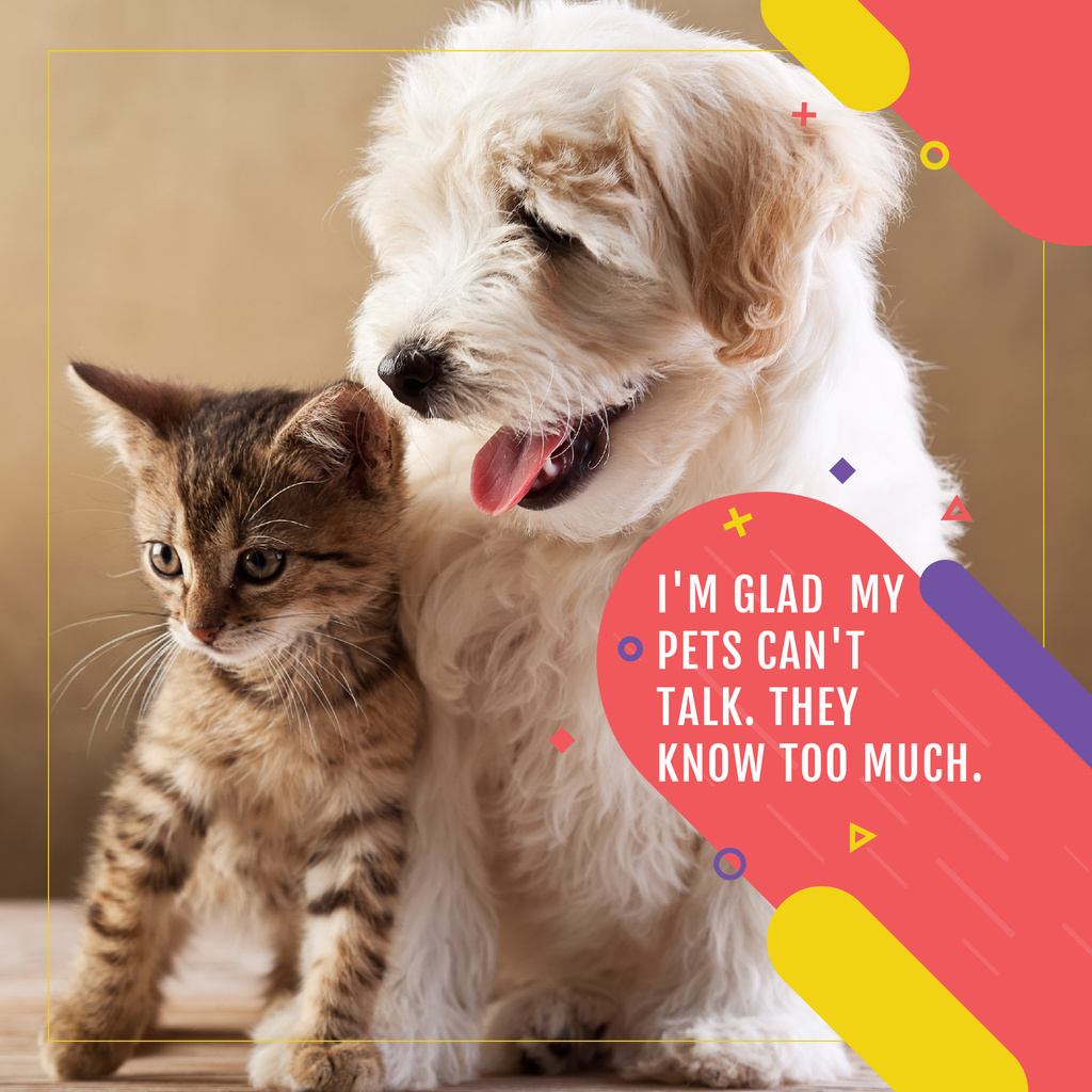Template di design Citation about not talking pets  Instagram
