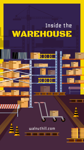 Plantilla de diseño de Empty Warehouse Interior Instagram Story 