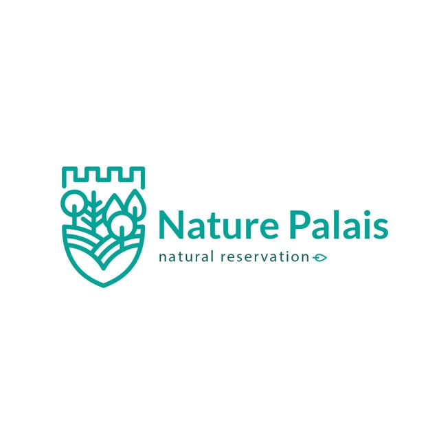Designvorlage Natural Reservation Forest and Mountains für Logo