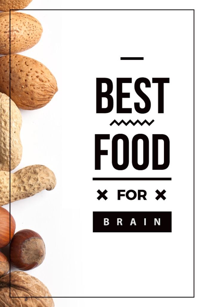 Healthy food concept with Variety of Nuts Tumblr Design Template