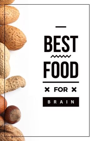 Plantilla de diseño de concepto de comida saludable con variedad de frutos secos Tumblr 