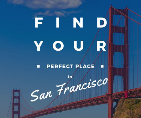 Plantilla de diseño de San Francisco Scenic Bridge View Facebook 