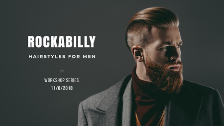 Hairstyles for men Presentation Wide – шаблон для дизайну