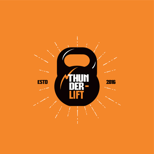 Sport Club Ad With Kettlebell Icon 