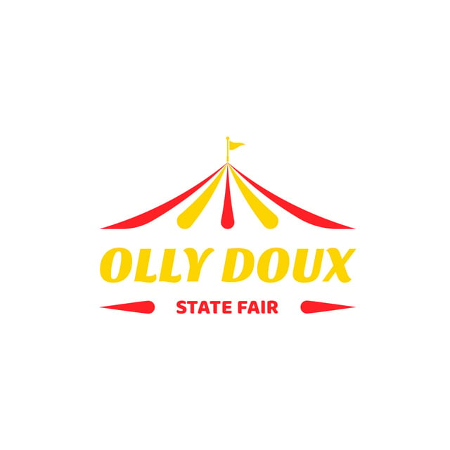 Exciting City Fair with Circus Tent in Red Logo Design Template