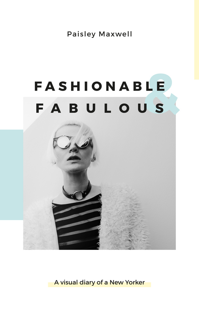 Designvorlage Striking Fashion with Stylish Attractive Blonde für Book Cover