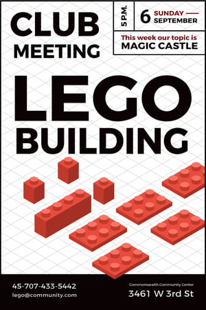 Lego building club meeting Pinterest Design Template