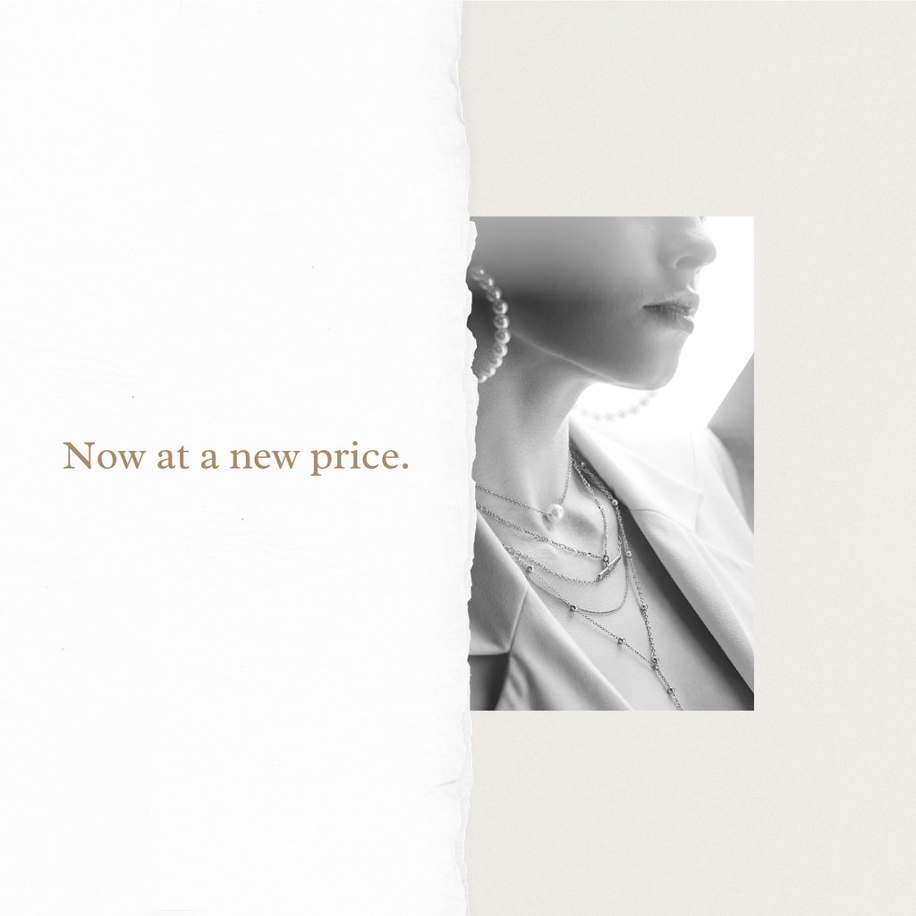 Designvorlage Jewelry Offer Woman in pearl Earrings für Instagram