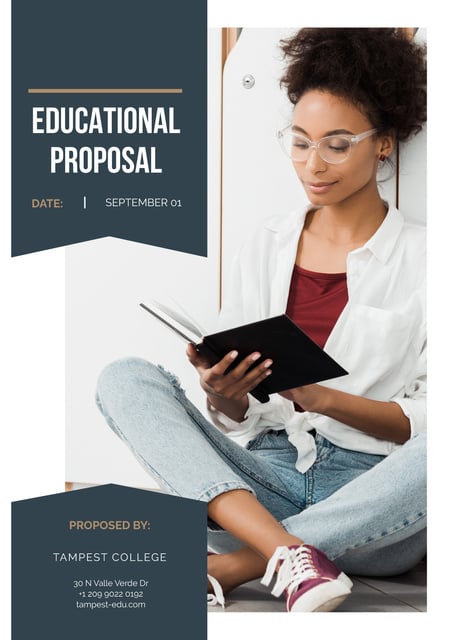 Ontwerpsjabloon van Proposal van Education programs overview