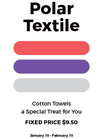 Platilla de diseño Textile towels offer colorful lines Invitation