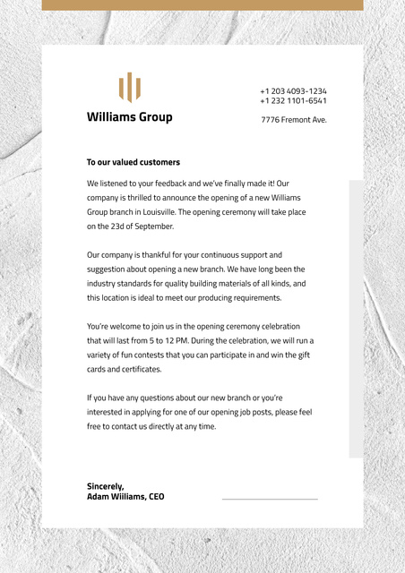 Business company official event invitation Letterhead – шаблон для дизайну