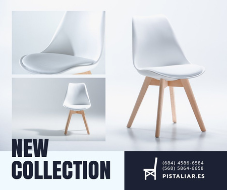 Furniture Shop Ad White Cozy Chair Facebook Design Template