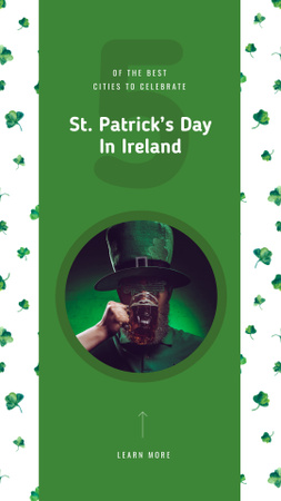Platilla de diseño Man celebrating Saint Patrick's Day Instagram Story