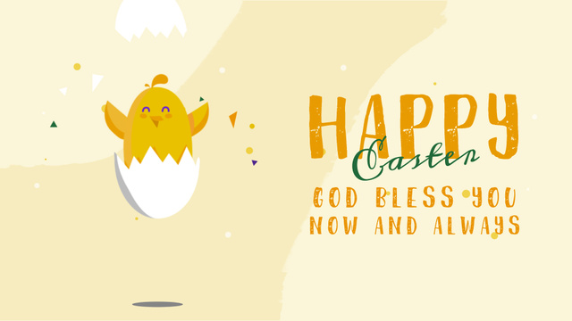 Chick hatching from egg Full HD video Design Template
