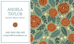 Decorator Contacts with Roses Pattern