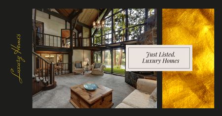 Cozy modern interior Facebook AD Design Template