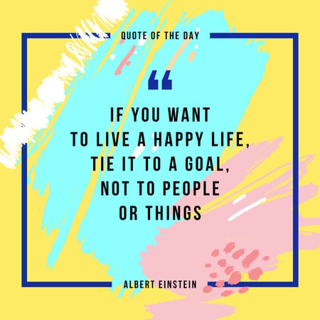 Inspirational Quote on Colorful Blots Instagram Design Template