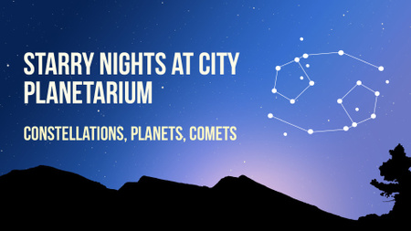 Platilla de diseño Night sky with Cancer constellation Full HD video