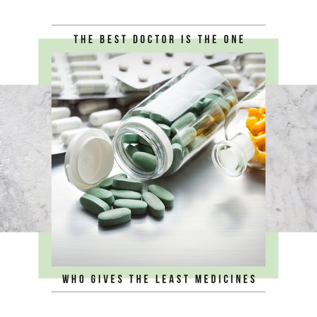 Pills in glass bottles Instagram Modelo de Design