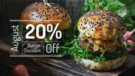 Delicious Burgers Speciální nabídka FB event cover Šablona návrhu