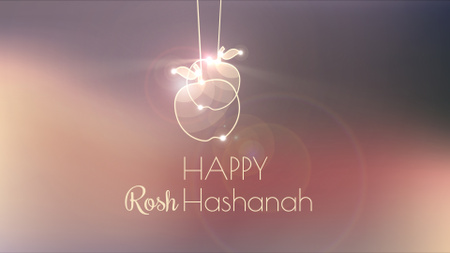 Template di design Rosh Hashanah garland with apples Full HD video