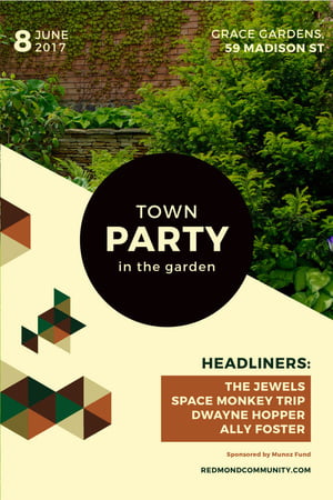 Ontwerpsjabloon van Pinterest van Town party in garden Invitation