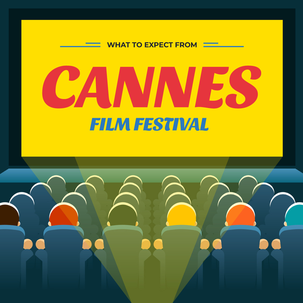 Plantilla de diseño de Cannes Film Festival Announcement Instagram 
