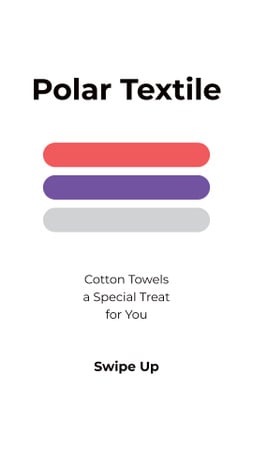 Textile towels offer colorful lines Instagram Story Modelo de Design