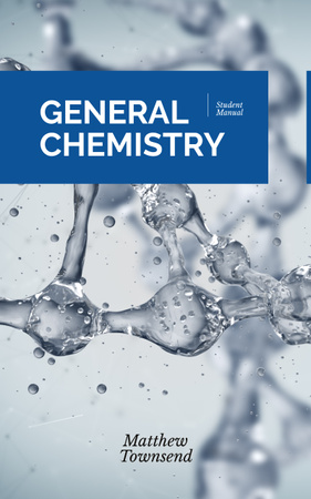 Chemical molecule model Book Cover Tasarım Şablonu