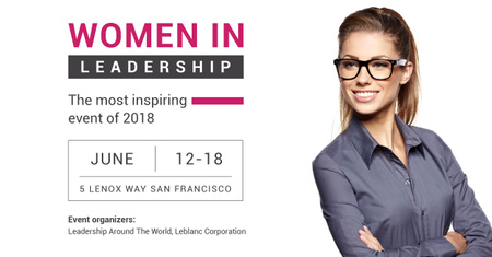 Designvorlage Women in Leadership event für Facebook AD