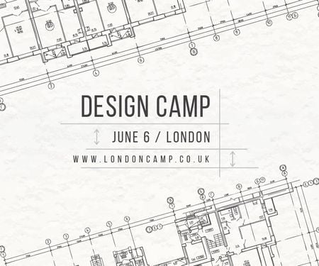 Plantilla de diseño de Oferta de servicios de Design Camp Large Rectangle 