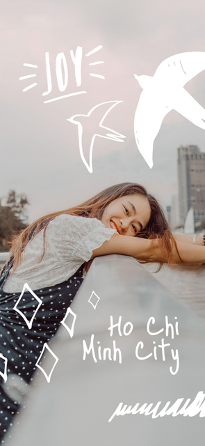 Girl on walk in City Snapchat Geofilter Design Template