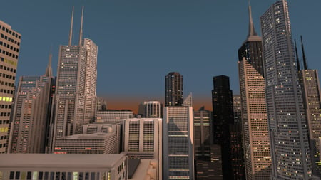 Designvorlage Night City Skyscraper lights für Zoom Background