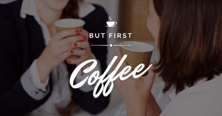 People in Coffee house Facebook AD Design Template