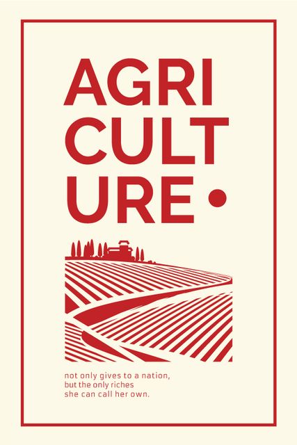 Szablon projektu Agriculture company Ad Red Farmland Landscape Tumblr