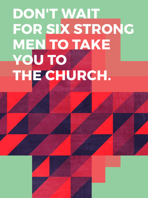 Plantilla de diseño de Religion Quote with Christian cross Poster US 