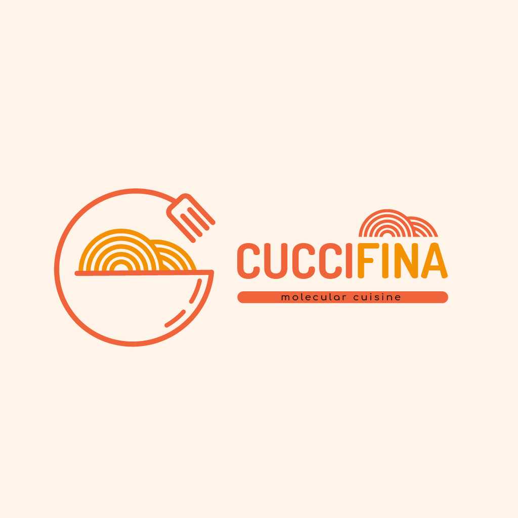 Molecular Cuisine Dish Logo Logo Design Template