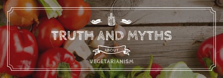 Vegetarian Food Concept with Fresh Vegetables Tumblr Design Template