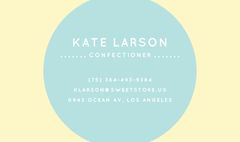 Confectioner Contacts with Circle Frame in Blue