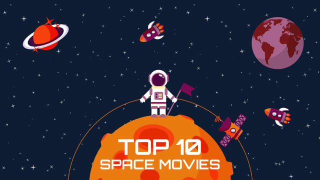 Space Movies Guide Astronaut in Space Full HD video Design Template