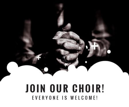 Szablon projektu Invitation to Religious Choir Large Rectangle