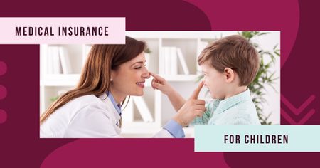 Medical Insurance For Children Promotion Facebook AD Design Template