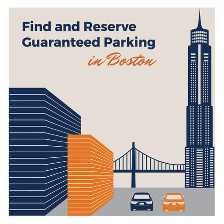 Parking Ad with cars in City Instagram Modelo de Design