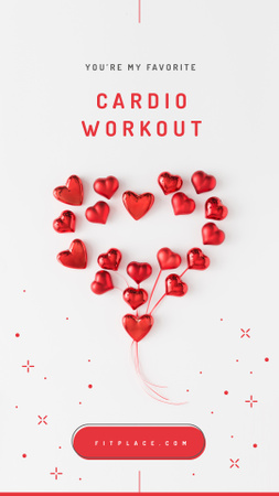 Valentine's Heart-shaped candies Instagram Story Tasarım Şablonu